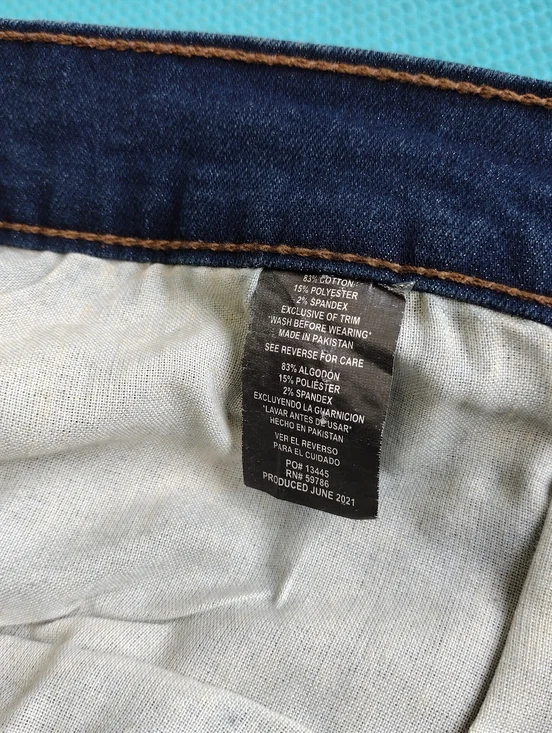 Beverly Hills Polo Club Men's Stretch Jeans Dark Blue Straight -  Size 38x32 - Picture 5 of 6